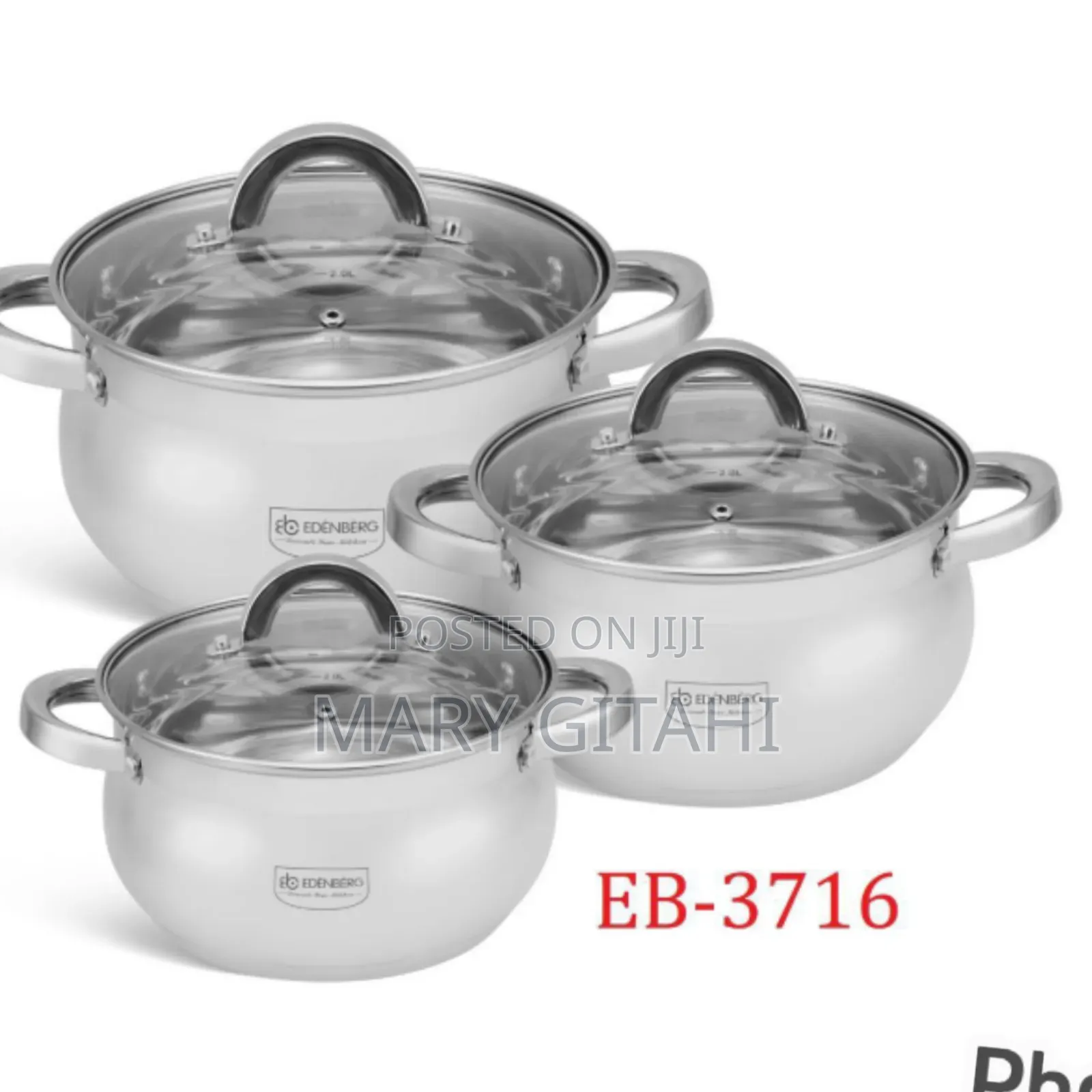 6pc Edenburg Stainless Steel Cookware*