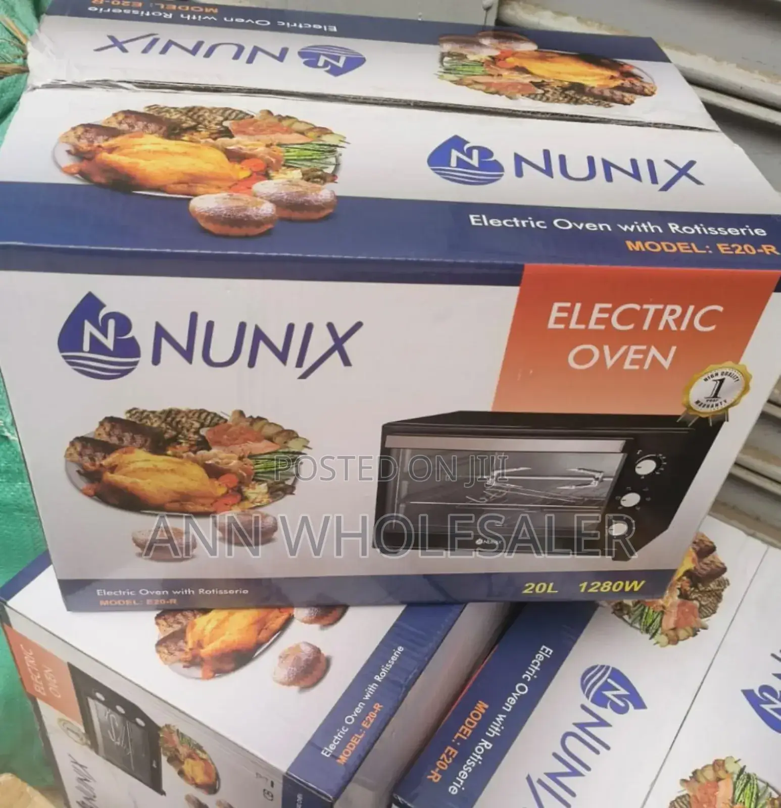 Nunix 20 Litres Electric Oven + Rotisserie (3 Knobs) N3k