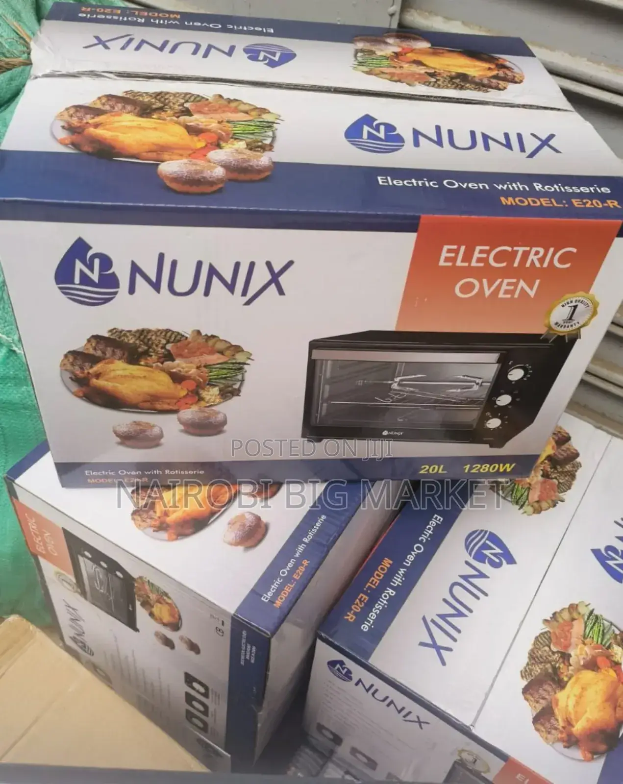Nunix 20l Electric Oven With Rotisserie (3 Knobs) N3k