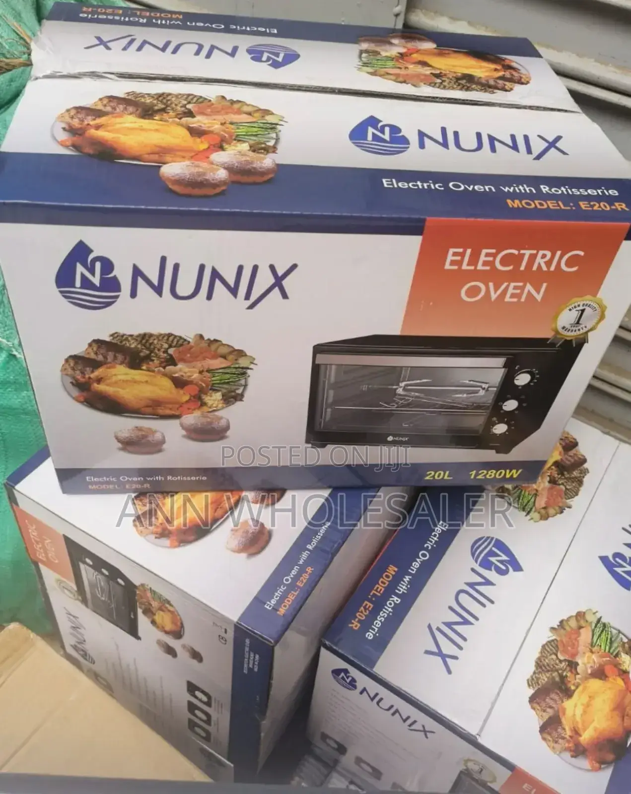 Nunix 20l Electric Oven With Rotisserie (3 Knobs) N3k