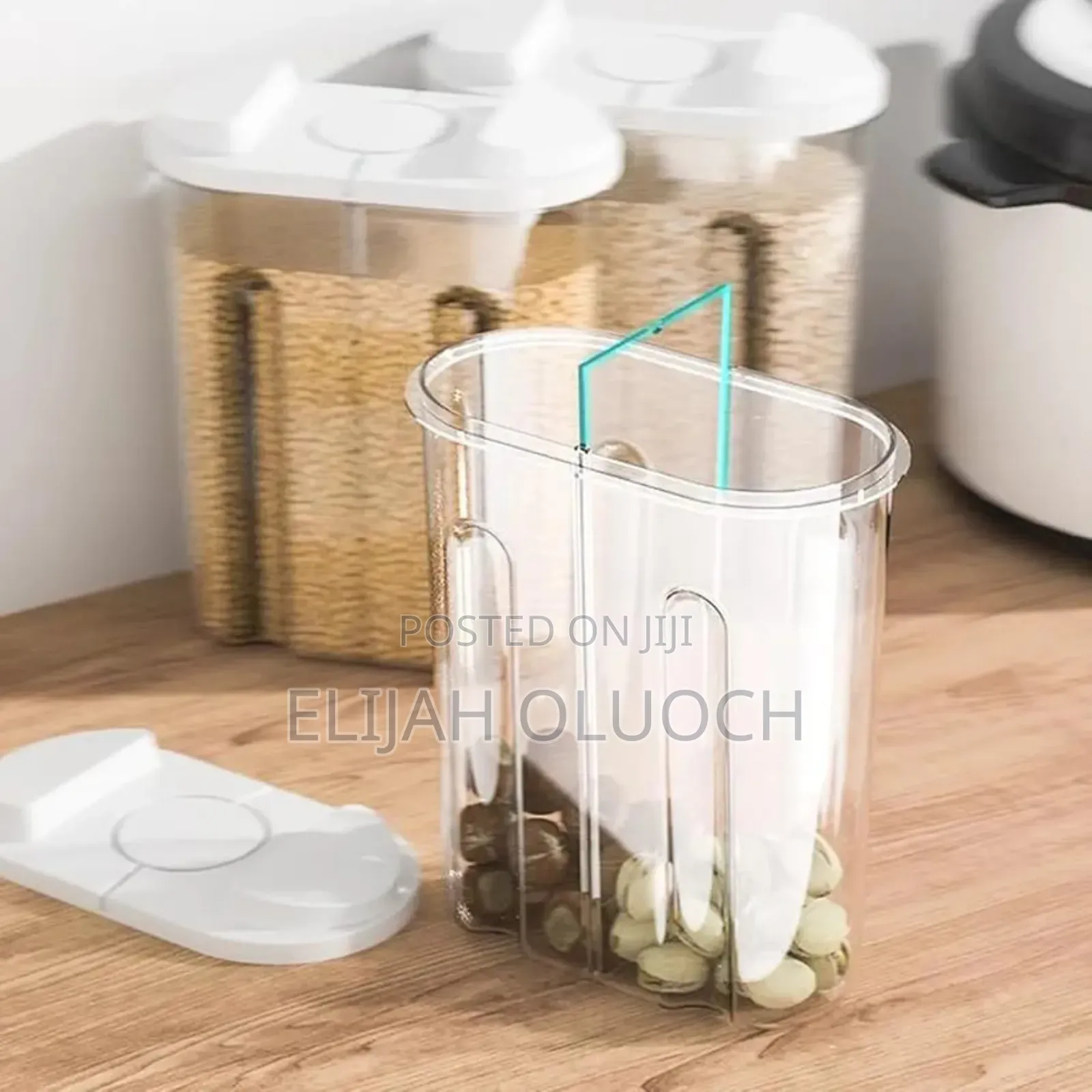 Cereal Storage Container With Lids and 2 Compartments