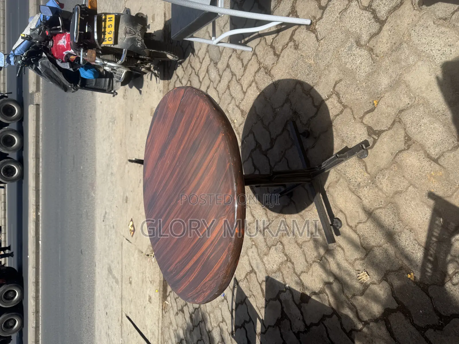 Brown Round Marble Table