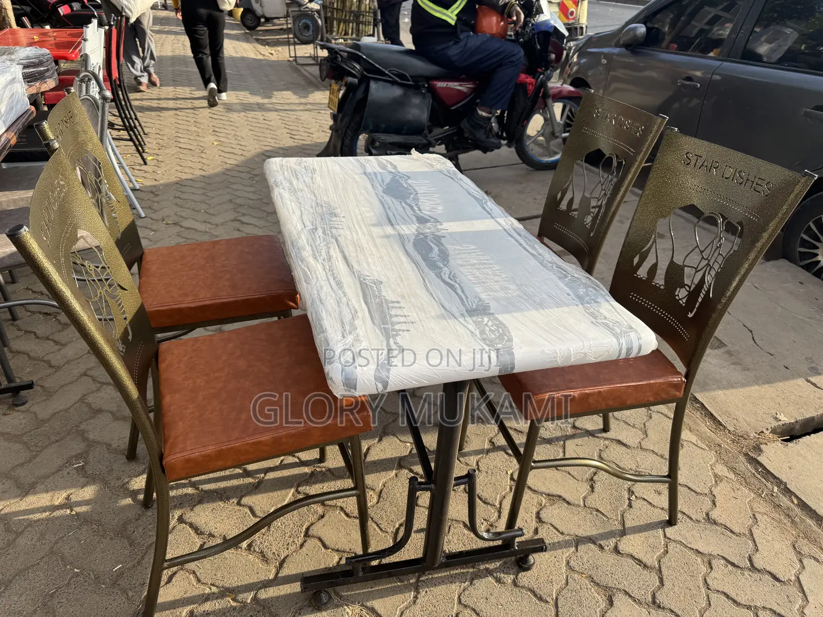Restaurant And Bar Chairs And Marble Table