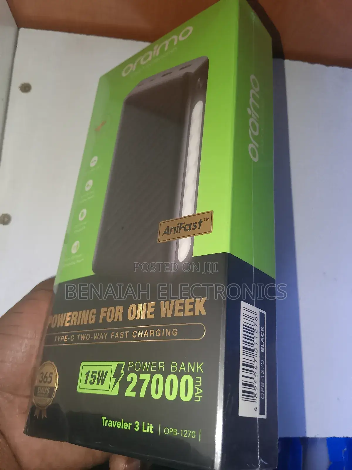 Oraimo Powerbank .27000 Type C Two Way Fast Charging