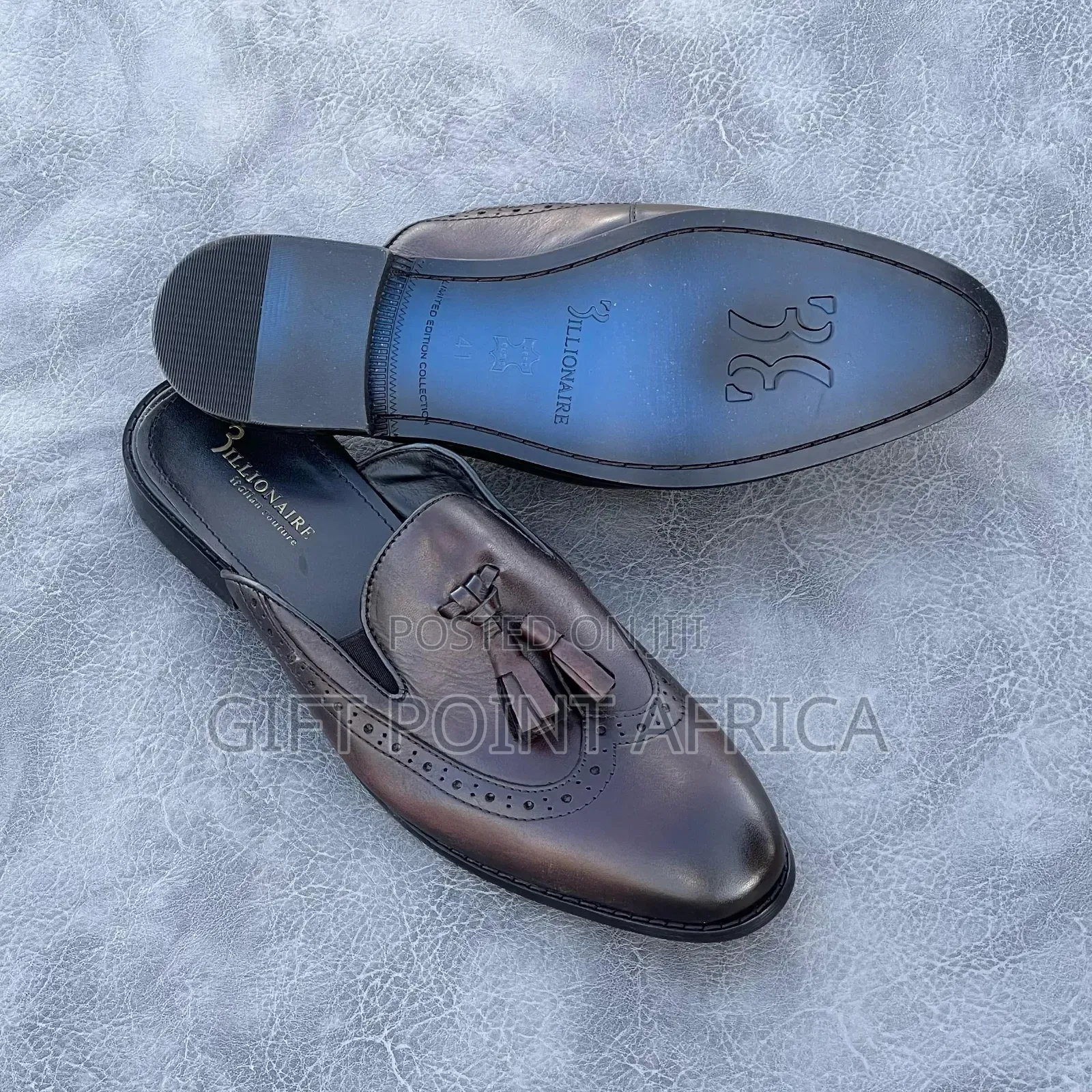 Billionaire Leather Mules for Men