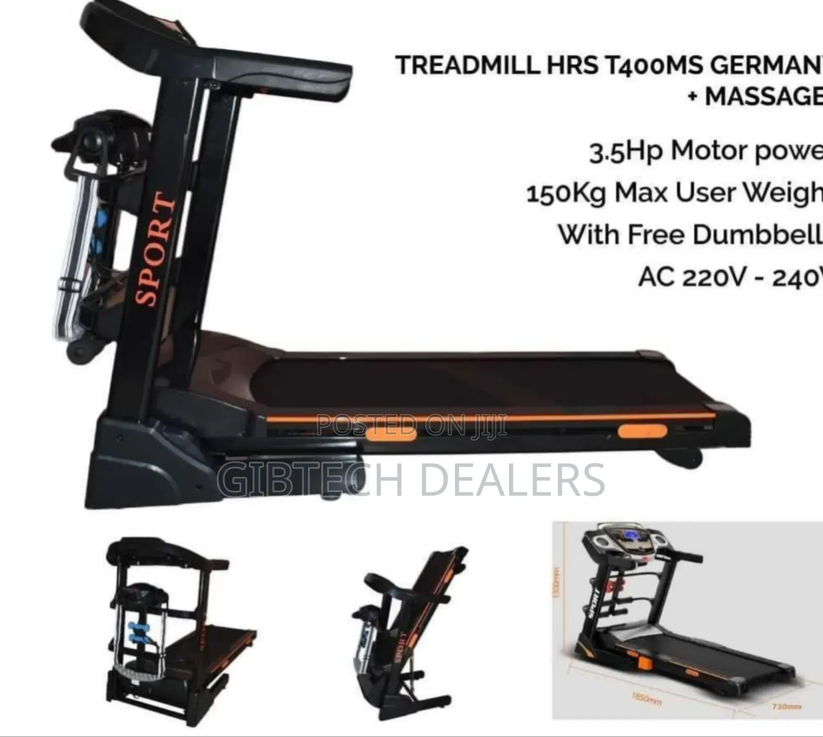 Auto Incline Treadmill With Massage Belt
