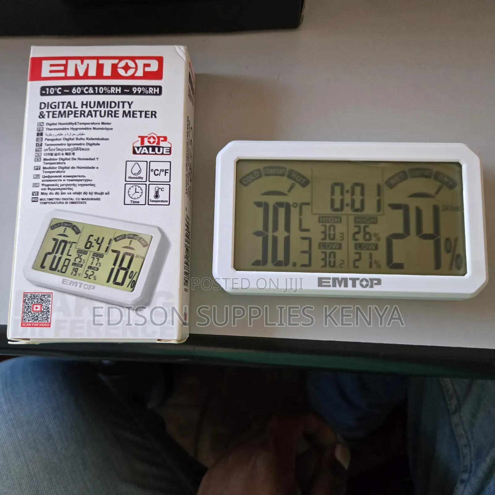 Emtop Digital Humidity Meter Temperature Sensor Moisture Hygrometer