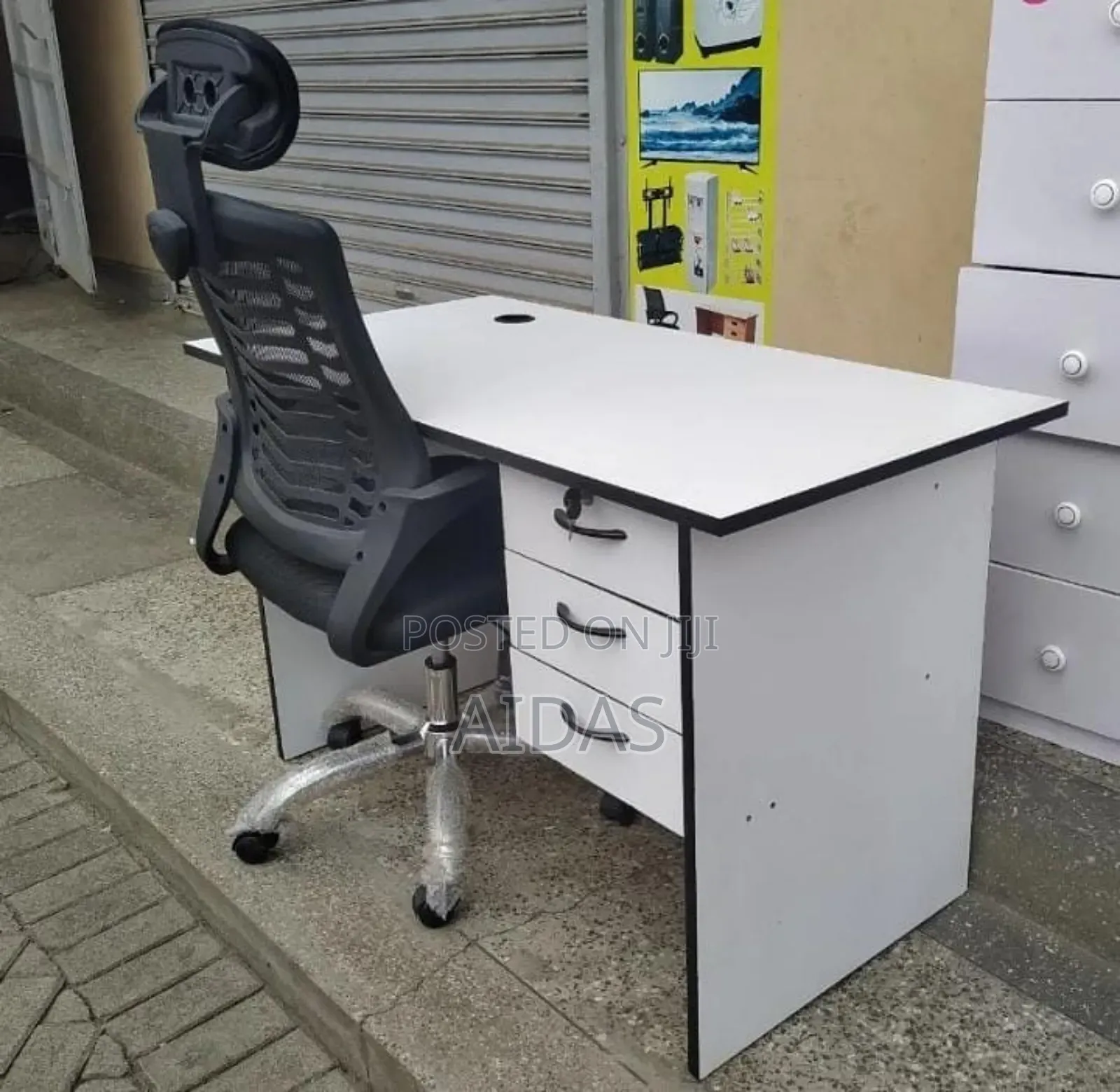 Office Chair and Desk