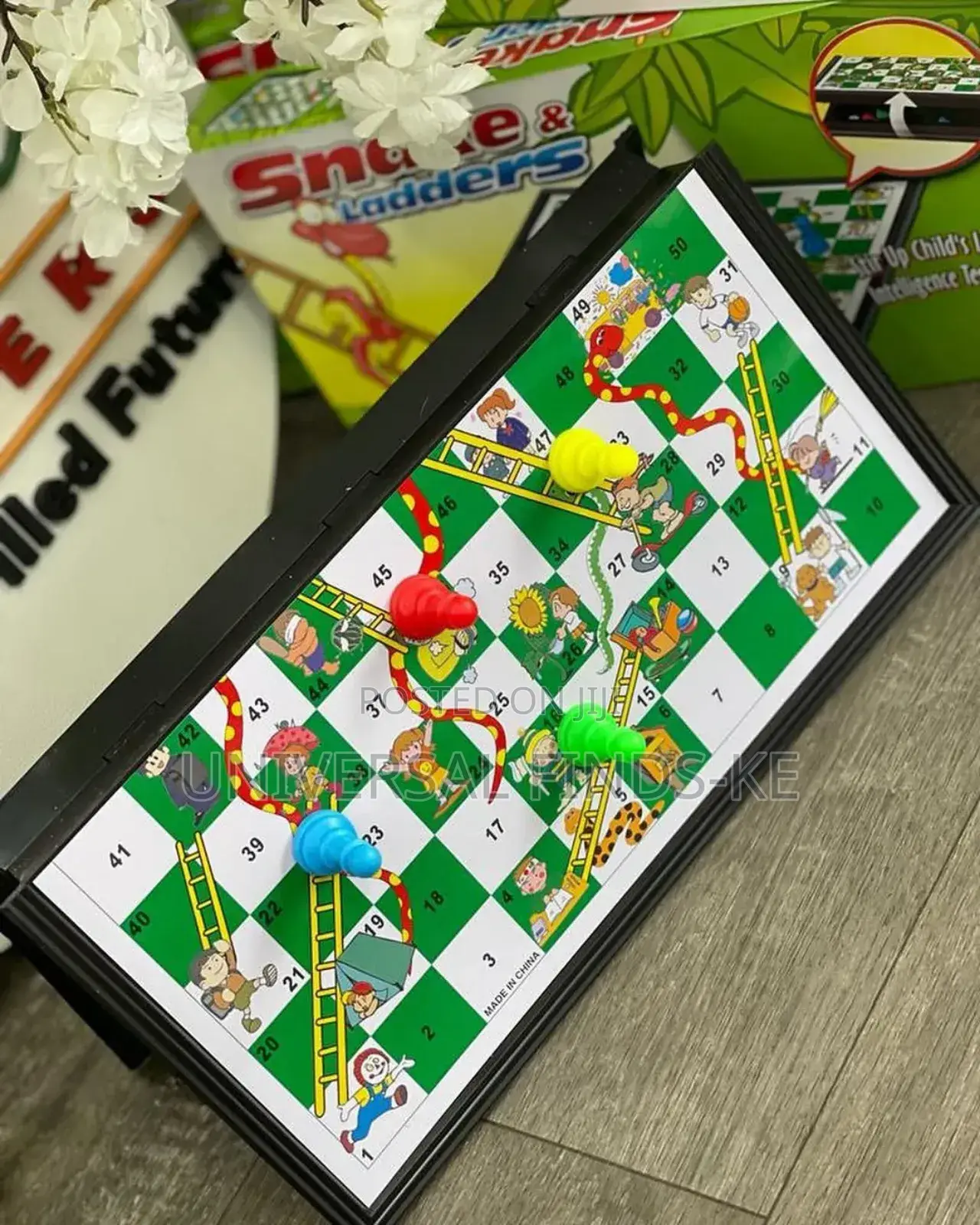 Large Size Magnetic Snake Ladder Board Game -Foldable
