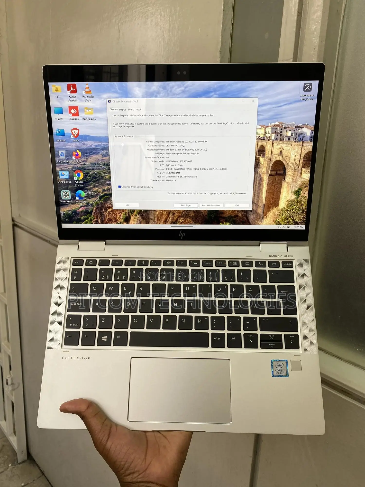 Laptop HP EliteBook X360 1030 G3 16GB Intel Core I7 SSD 512GB