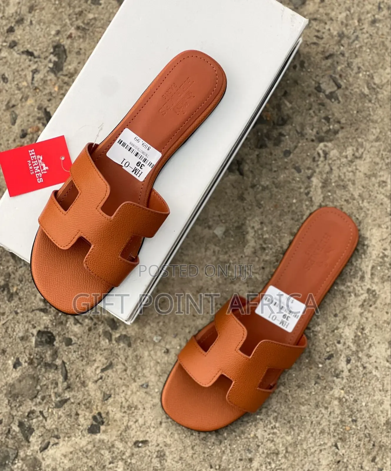 Leather Hermes Brown Sandals for Women