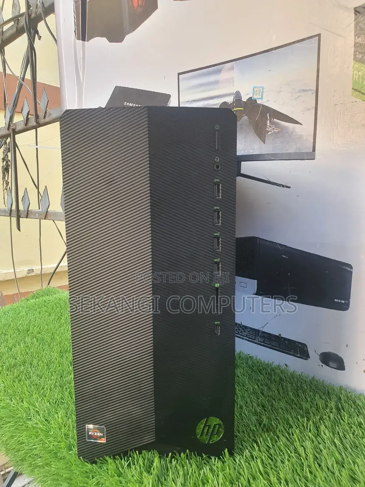 New Desktop Computer HP 16GB AMD Ryzen 7 HDD+SSD 256GB