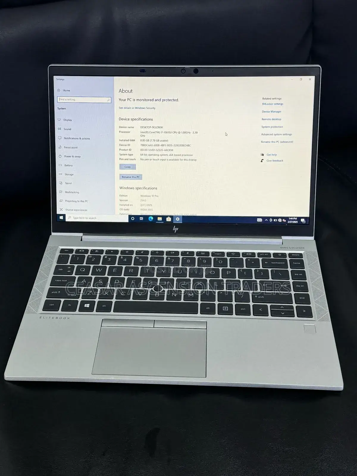Laptop HP EliteBook 840 G7 8GB Intel Core I7 SSD 256GB