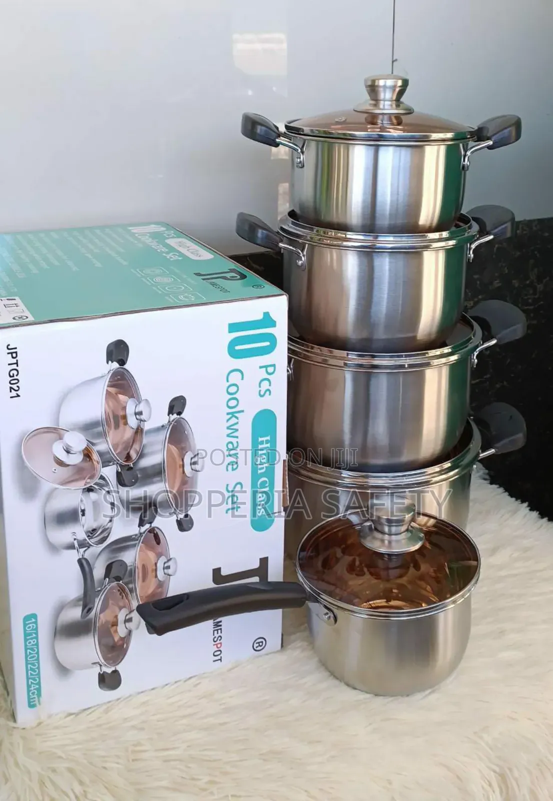 10 Pieces Stainless Cookware Set- Jp