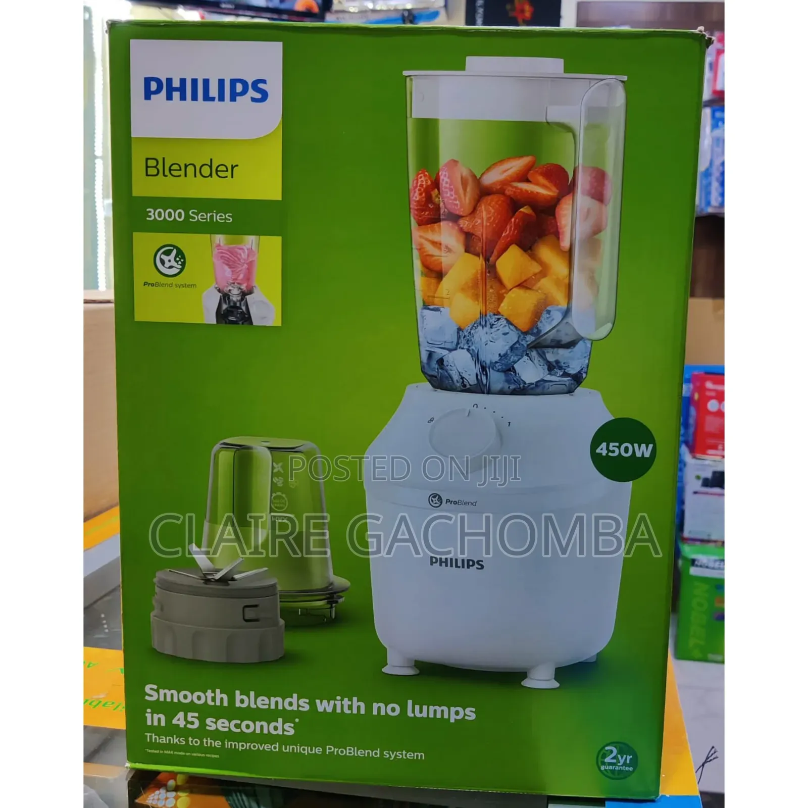 *Philips Blender 450w ,1 L Capacity With Durable Stainless