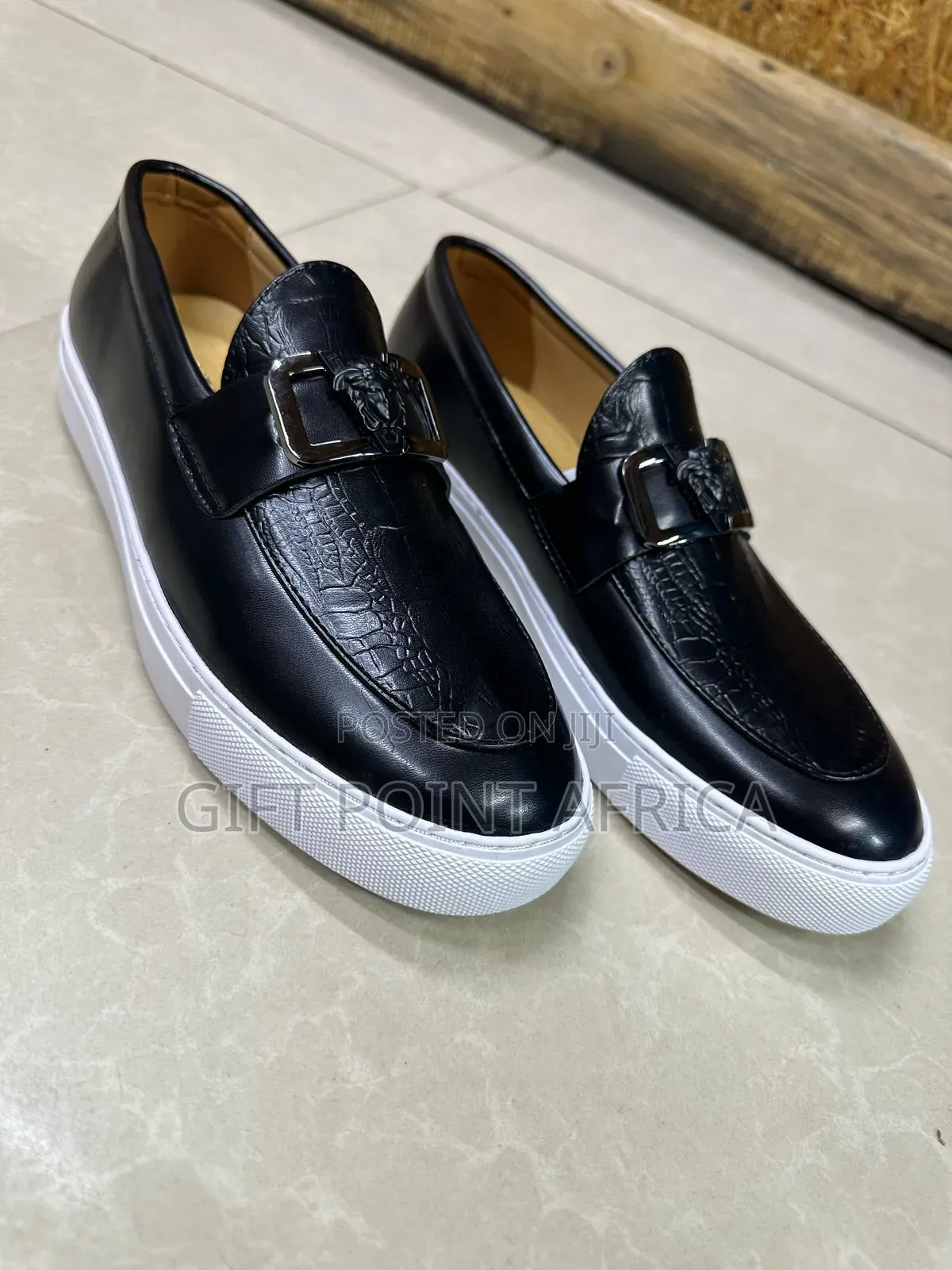 Versace Leather Smart Casual With White Sole