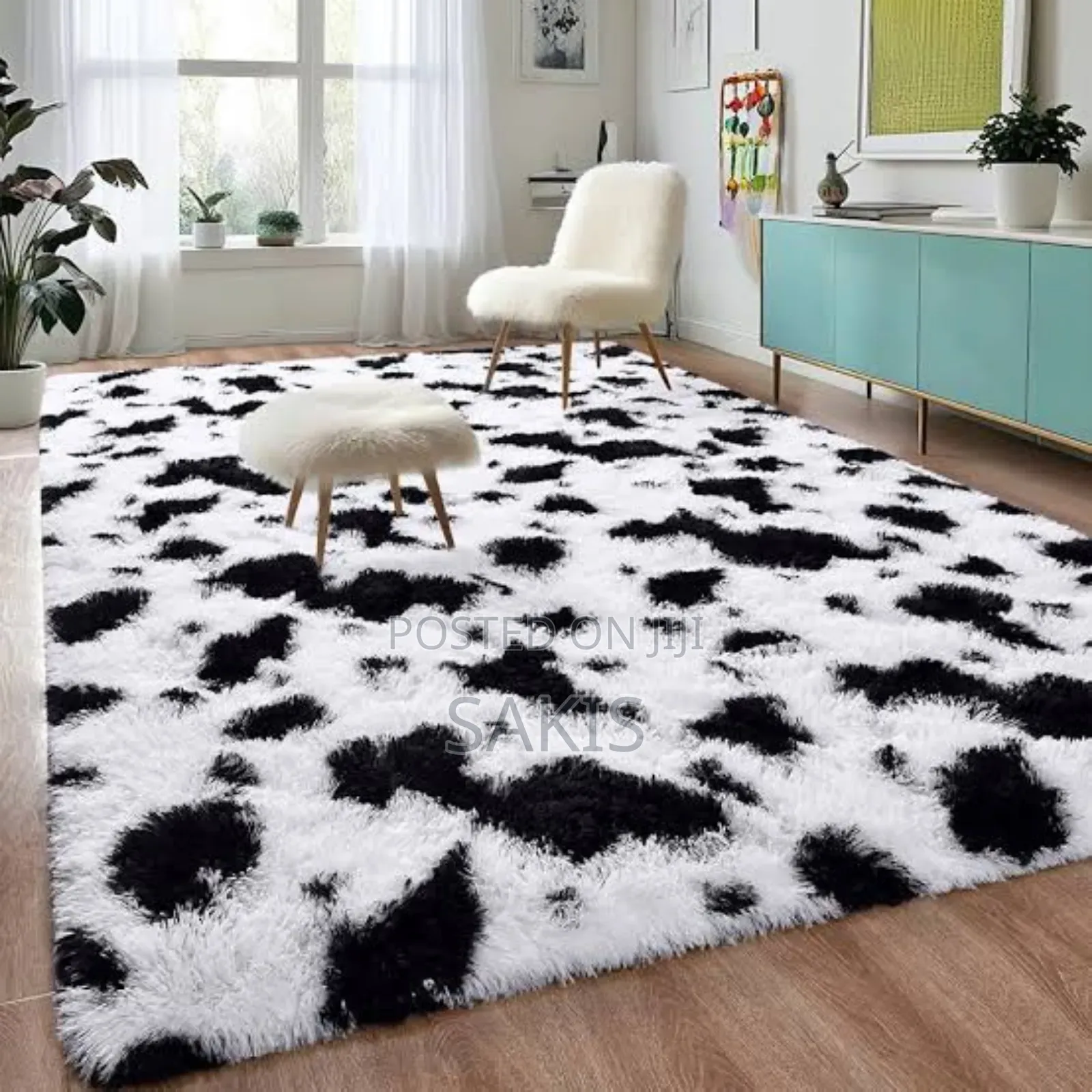 5ft by 8ft Fluffy Floor Carpets/Rugs. Free Delivery