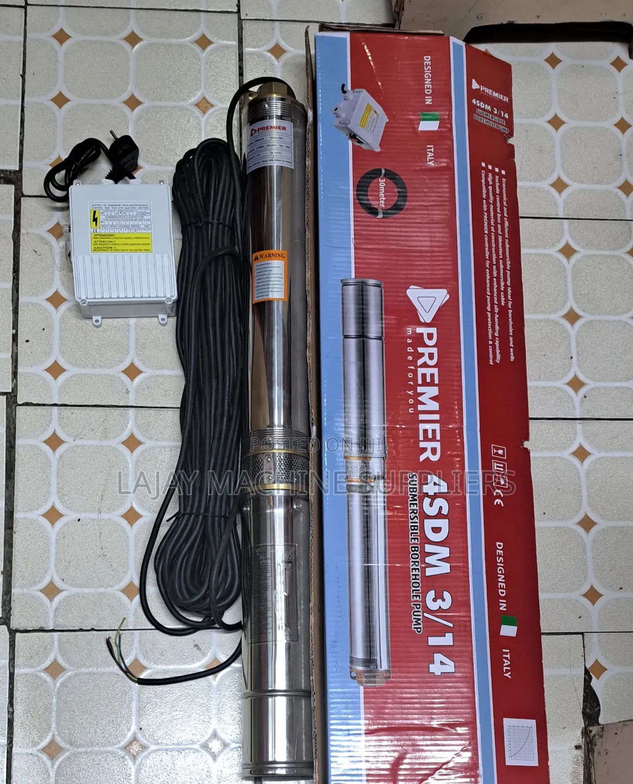 Premier Italy 3hp Submersible Pump 160m