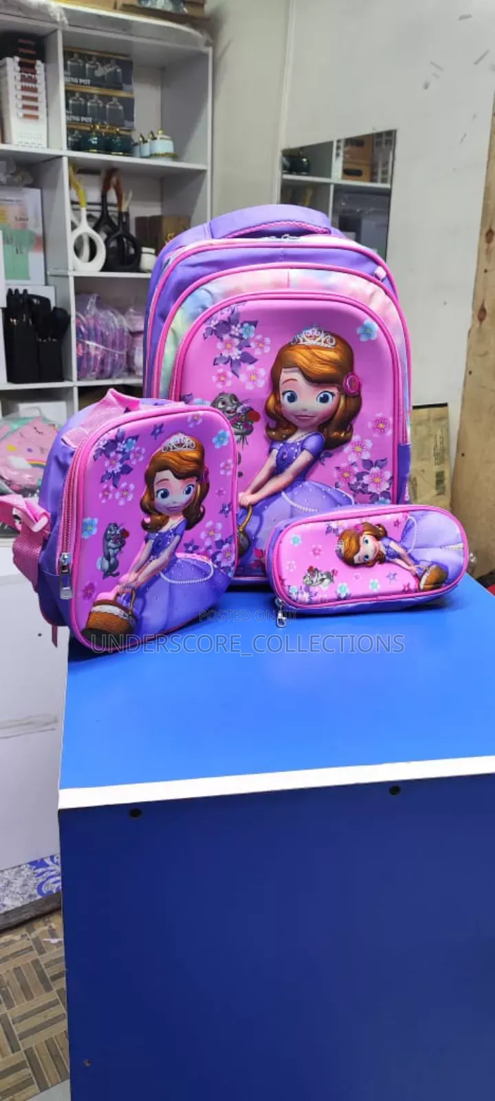 3 in 1 Sofia Cartoon Themed Backpack