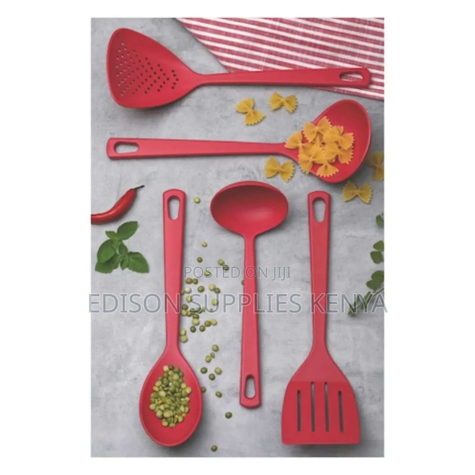 Tramontina Easy Nylon Utensil Set Cooking 5pc Brazil Quality
