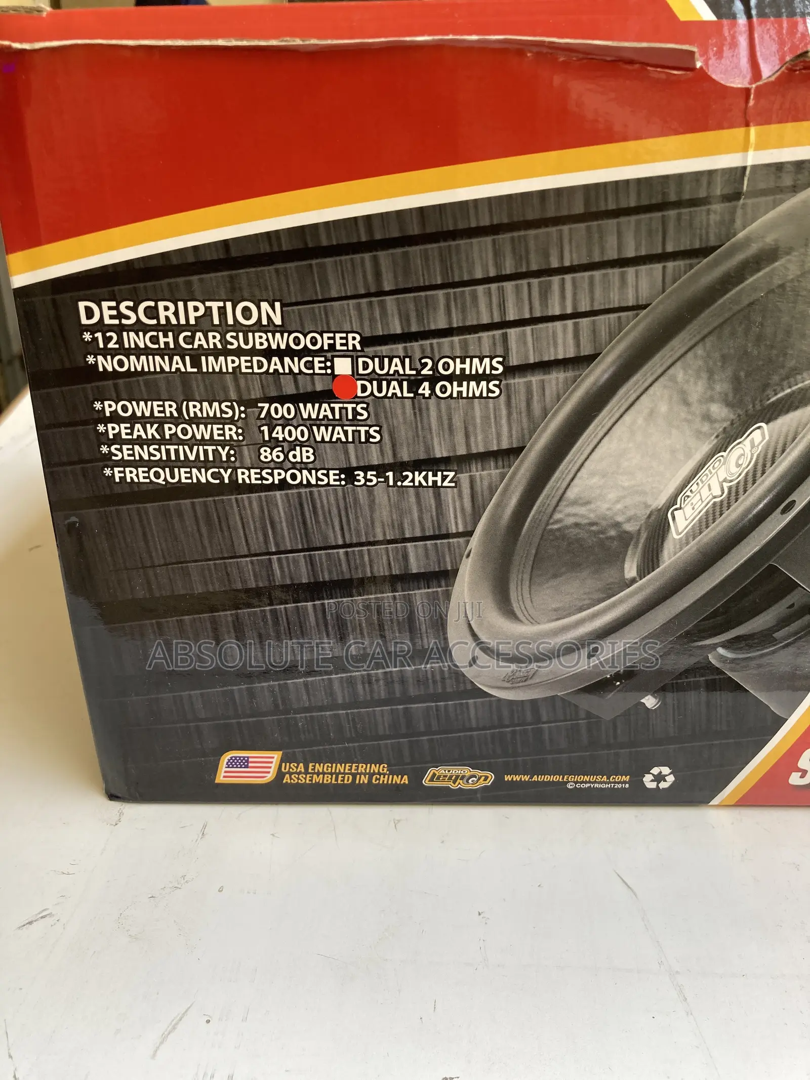 S2512d4 Audio Legion 12inch Subwoofer