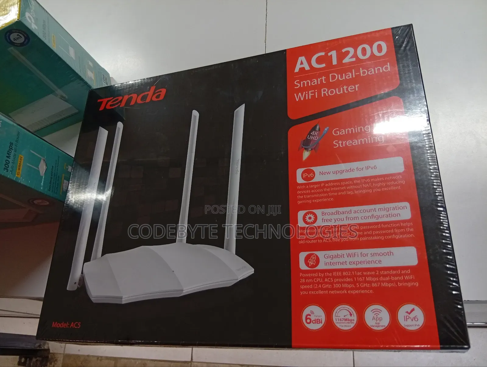 Tenda Ac5 V3.0 Ac1200 Dual Band Wifi Router