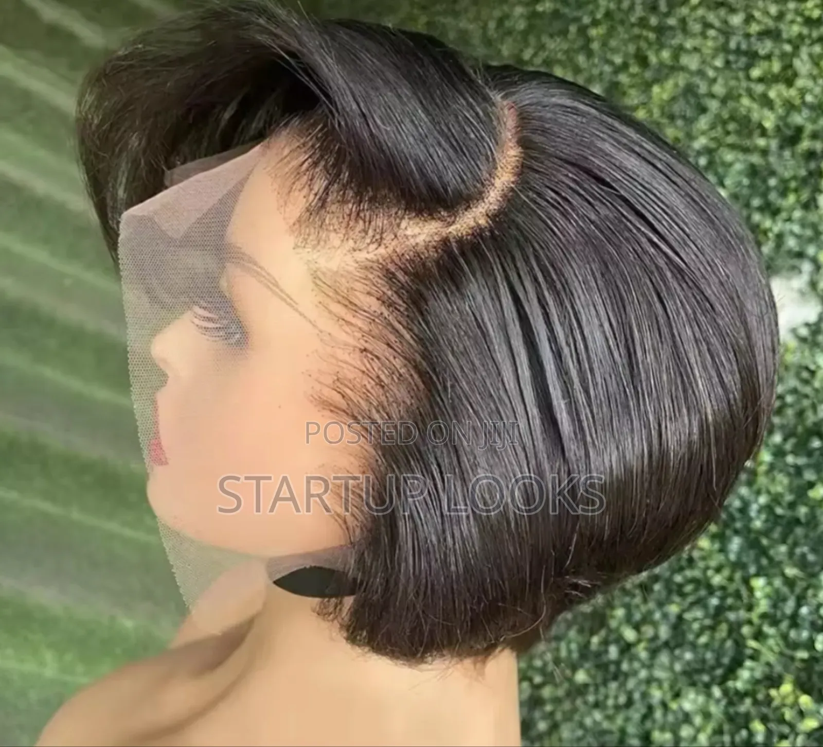 Straight Pixie Cut Transparent Lace Human Hair Wig + Free
