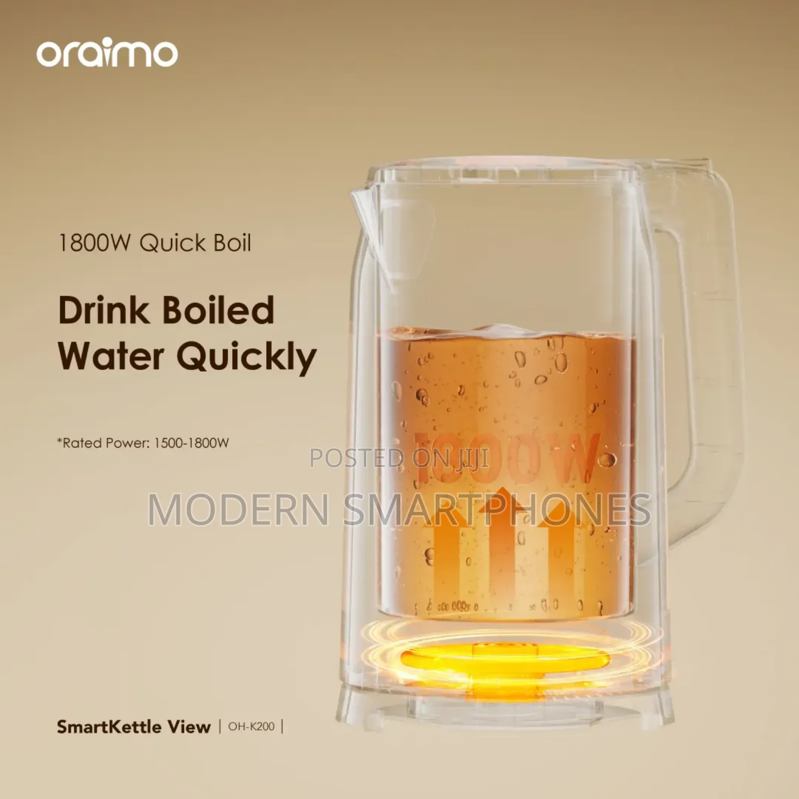 Oraimo Smartkettle View 1.7l Stainless Steel Electric Kettle