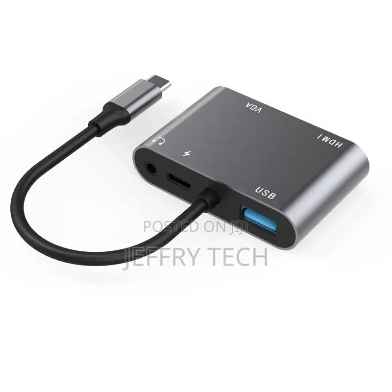 5-in-1 Usb C Hub With 100w Power Usb C to Hdmi Vag Adapter,