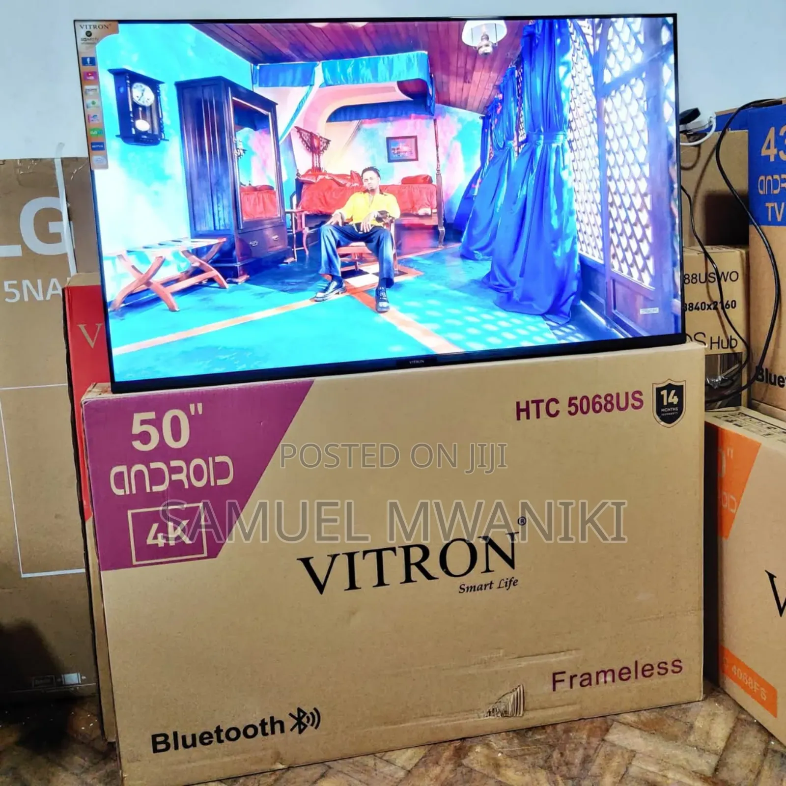 Vitron 50′′ Uhd Smart Android Tv With Bluetooth New Model