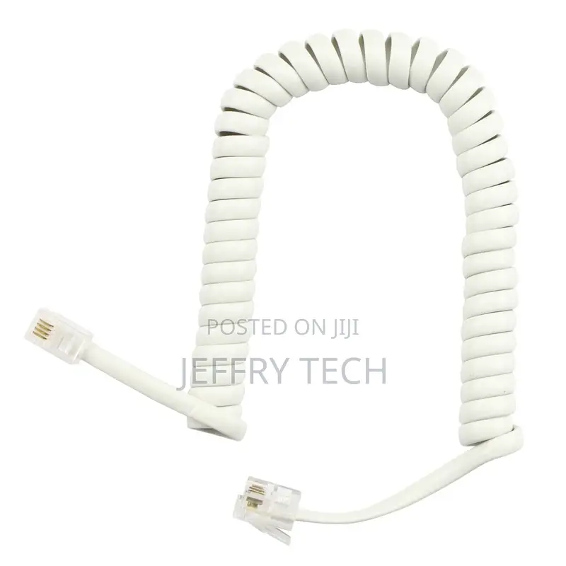 4p4c/4p4c Phone Cord Coil White 1.5m
