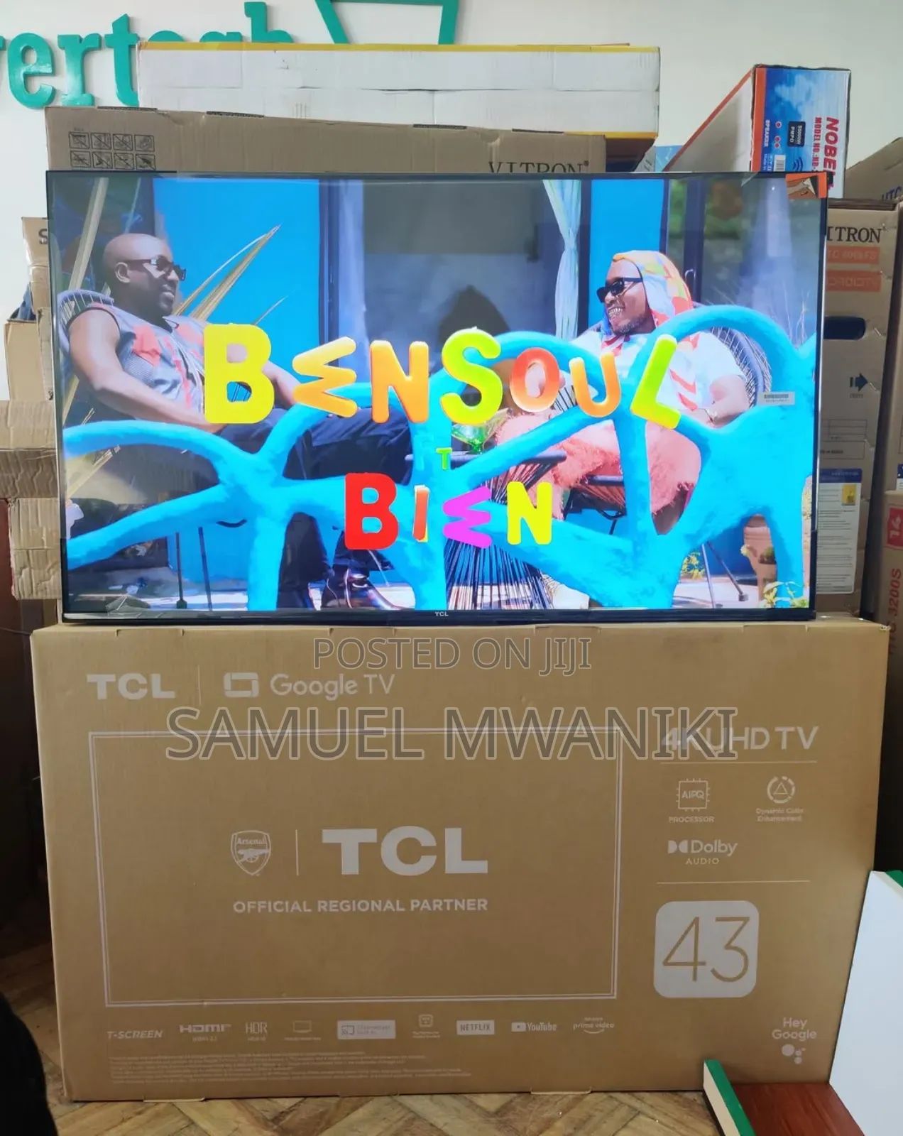 TCL 43′′ Uhd Hdr10+ Google TV Frameless V6b New Model