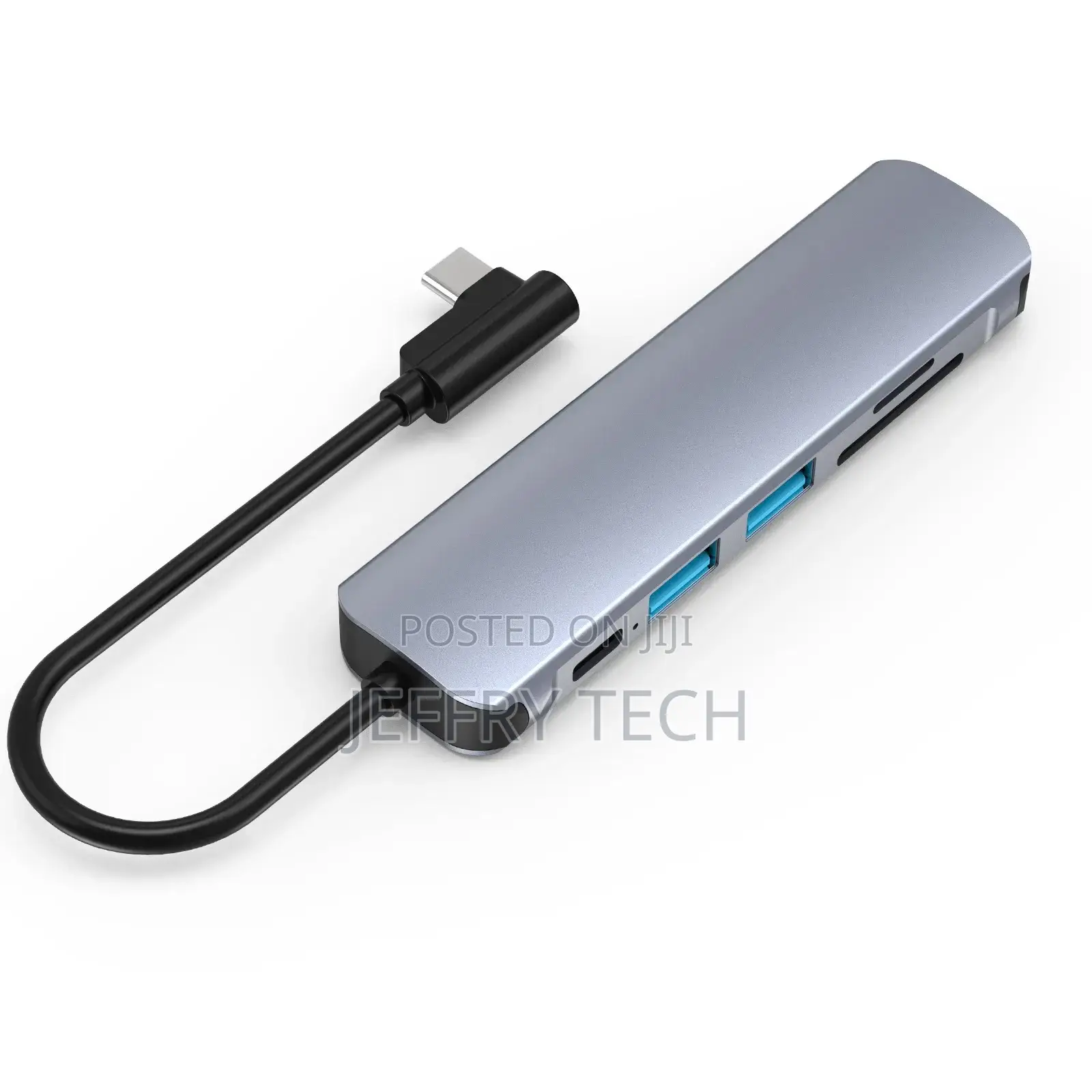 Airsky 6 in 1 Right Angle Usb-C Docking Station With 60w Pd