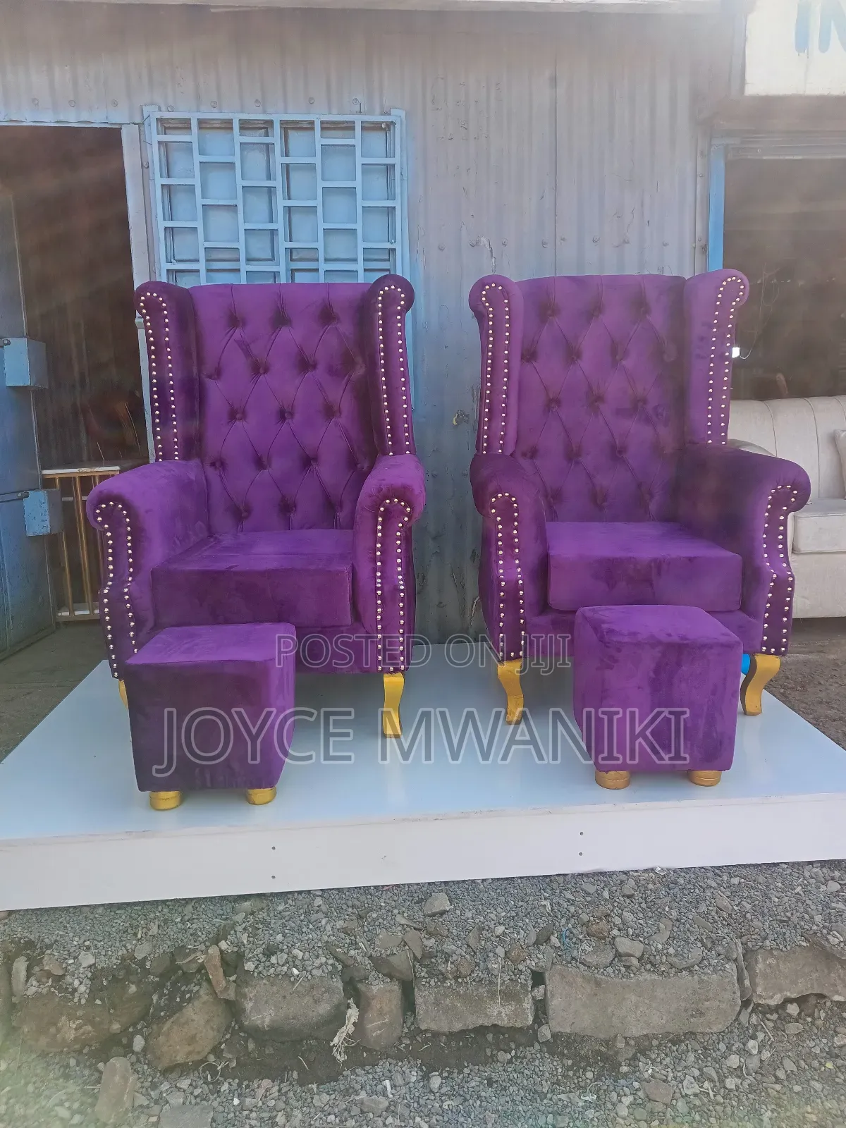 Pedicure Seats Purple, Plus Podium 
