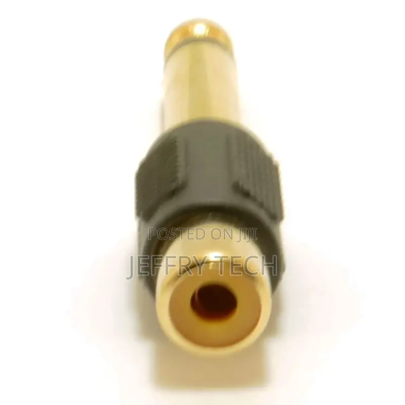 Rca Phono Socket to Large 6.35mm 6.35 Mm 1/4 Inch Jack Adapt