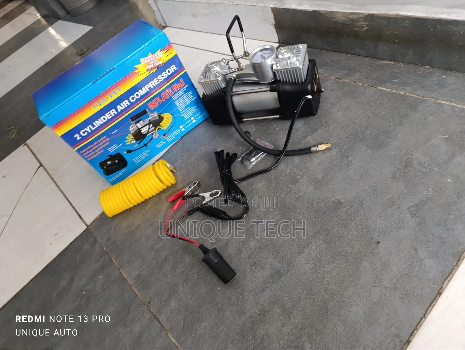 Portable Double Cylinder Air Compressor for Cars Suvs