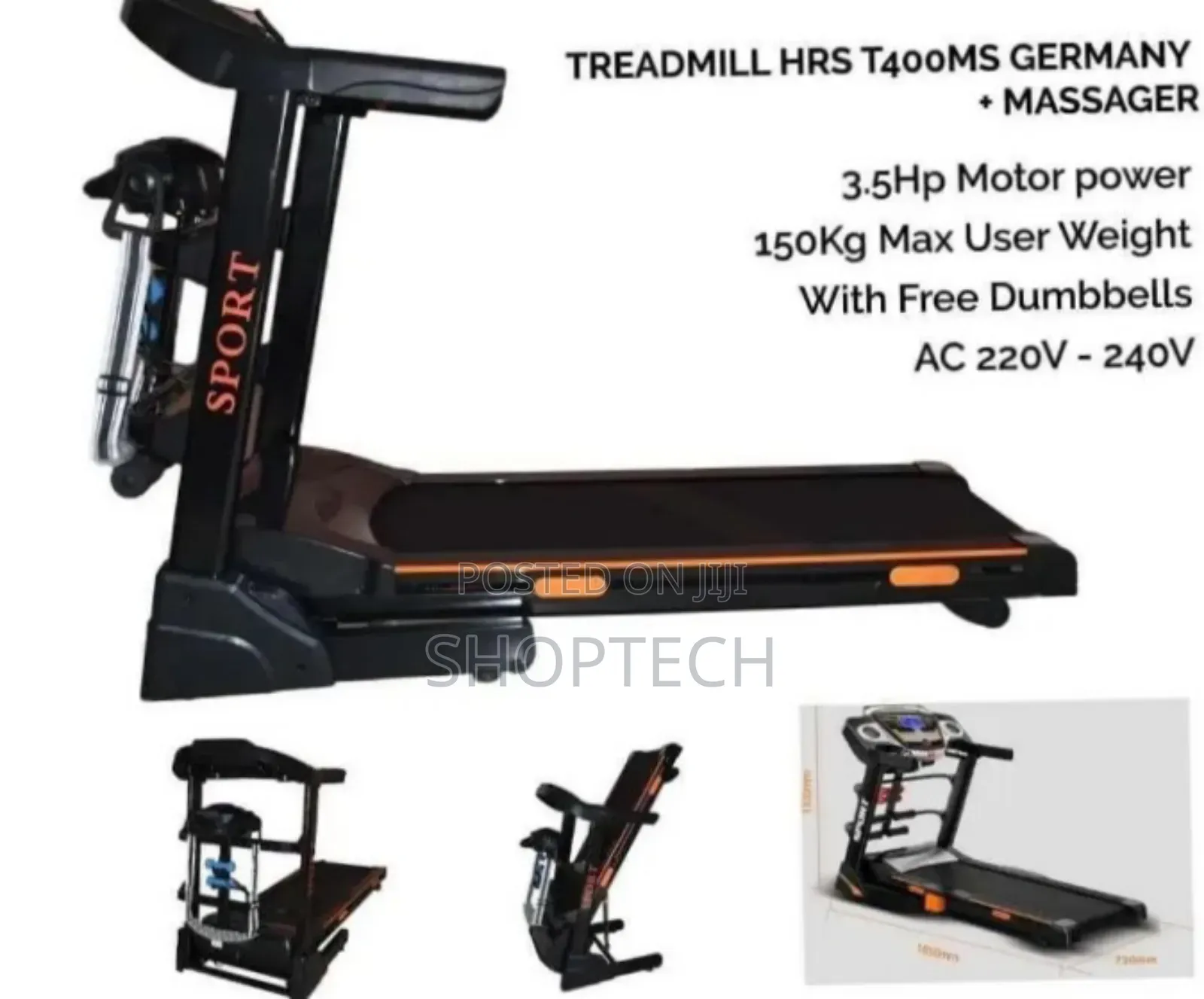 Auto Incline Treadmill With Massage Belt