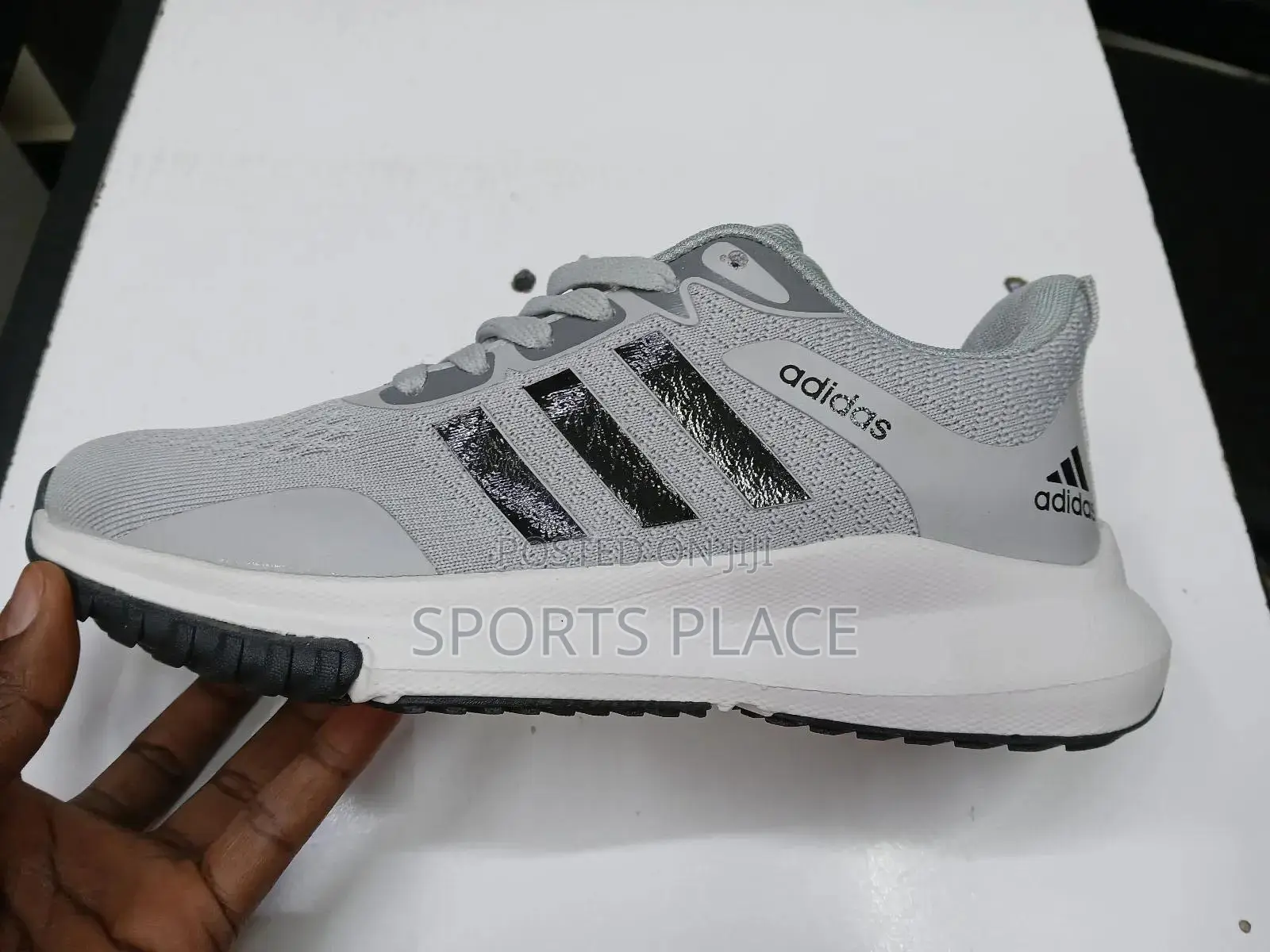New Grey and White Sports Shoes Adidas