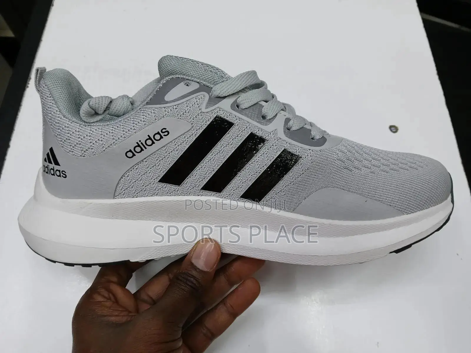 New Grey and White Sports Shoes Adidas