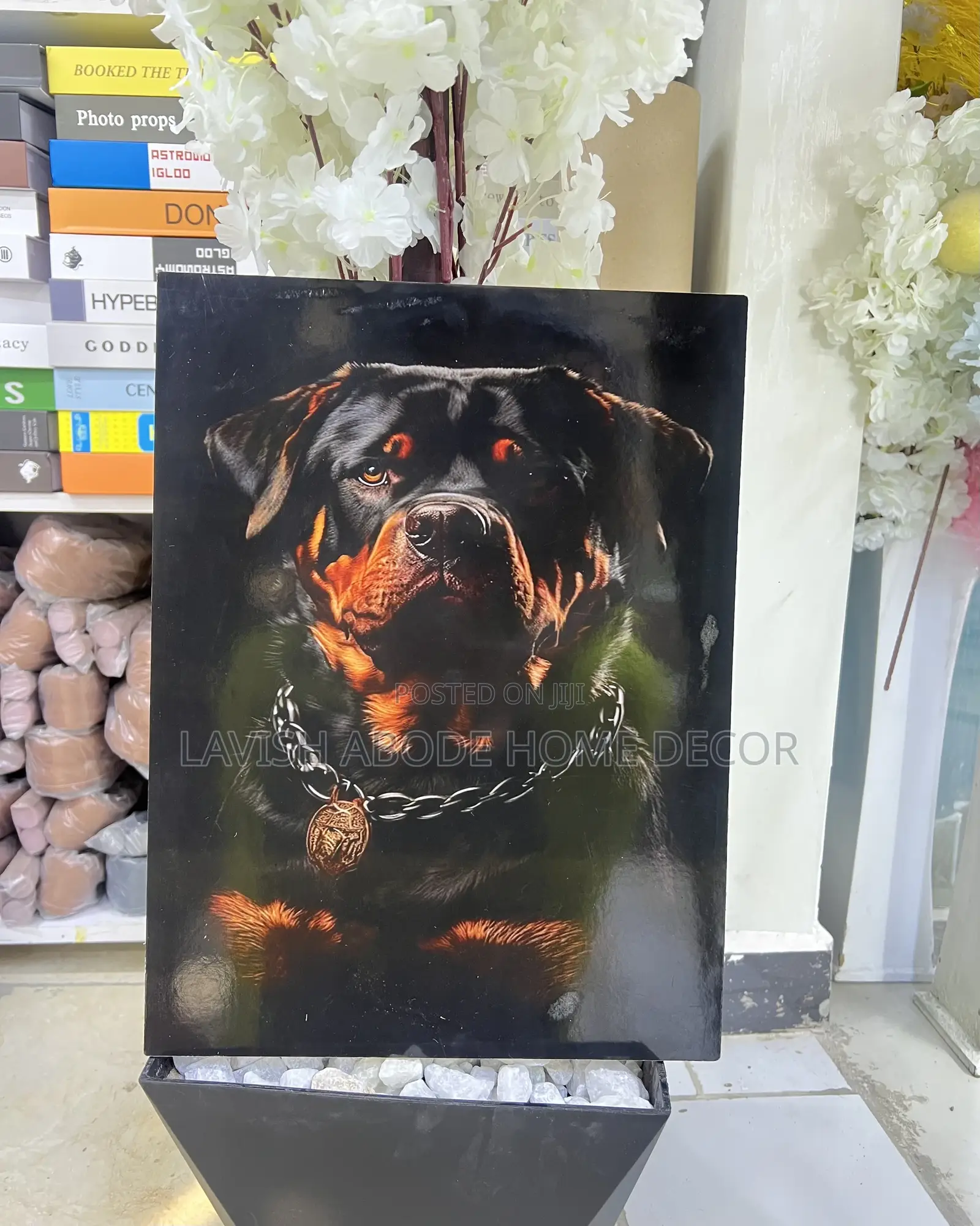 Bull Dog A3 Wall Art Wall Hanging Decor Black