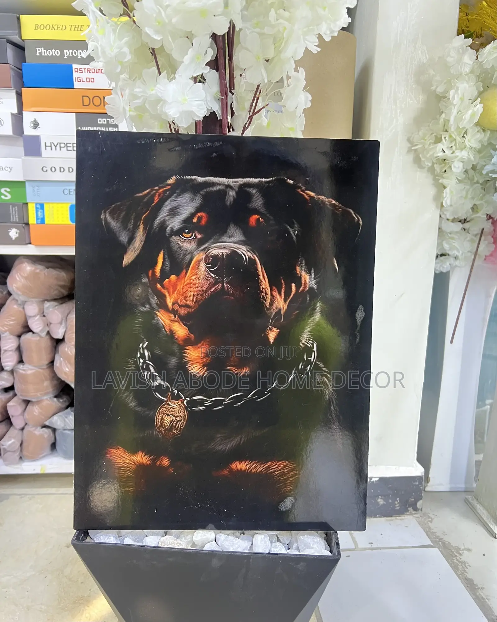 Bull Dog A3 Wall Art Wall Hanging Decor Black