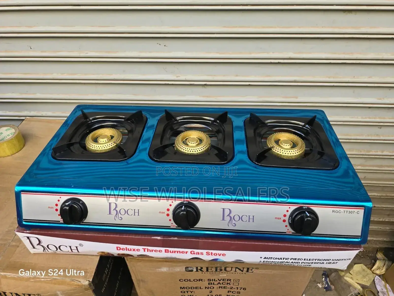 Roch 3 Gas Burner Stainless Steel Gas Table Top