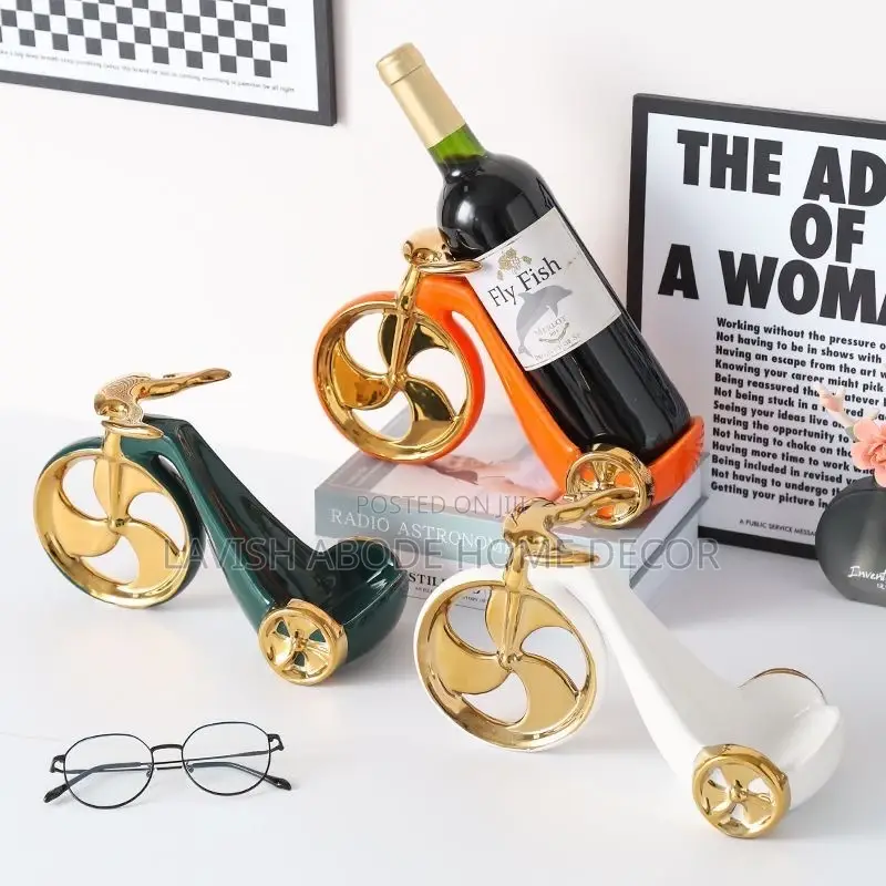 Ceramic Wine Bottle Holder Available in White and Orange