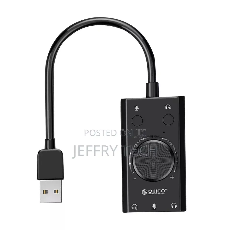 Orico Usb Microphone Earphone Sound Card With 3 Port Output