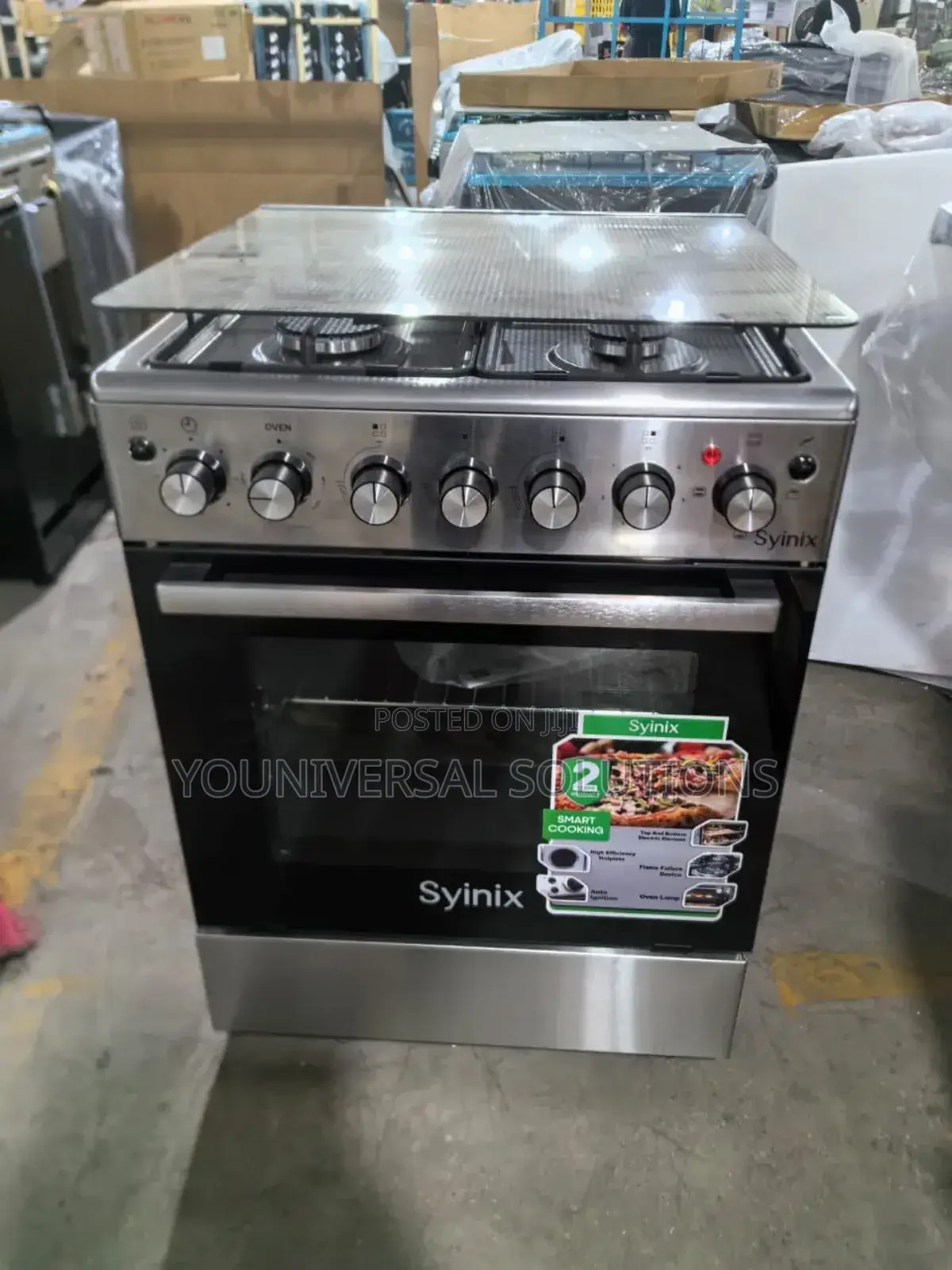 60by 60 3+1 Standing Cooker With Electric Oven Syinix