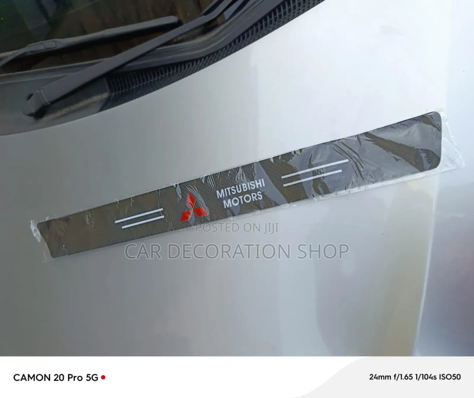 4pcs Mitsubishi Carbon Finish Door Step Stickers