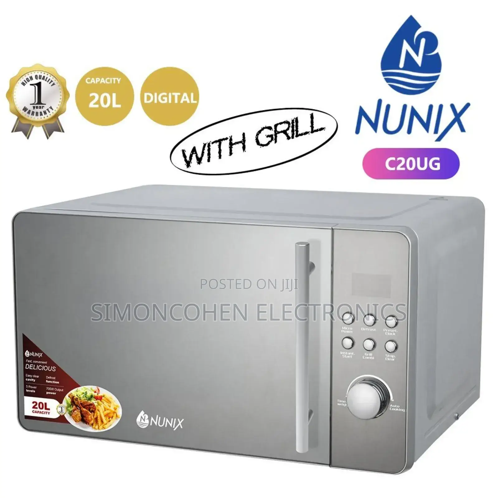 Nunix Microwave 20l Digital With Grill