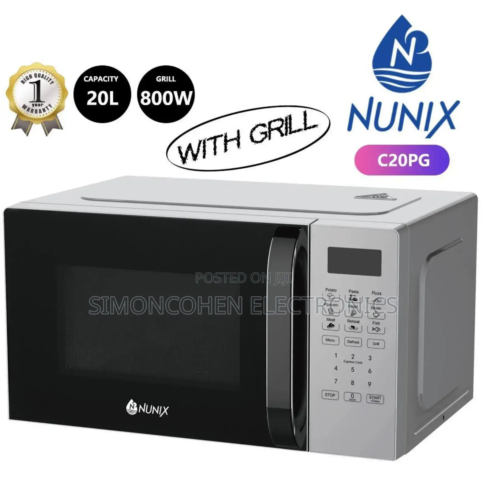 Nunix Microwave 20l Digital With Grill