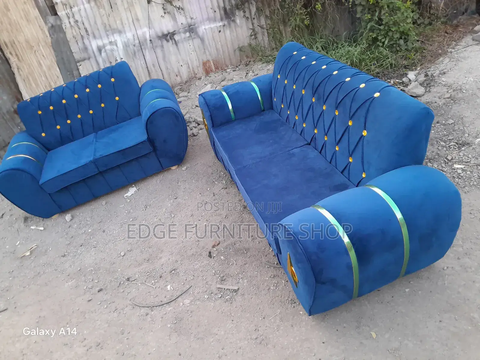 Blue Five Seater Sofa Available for Sale