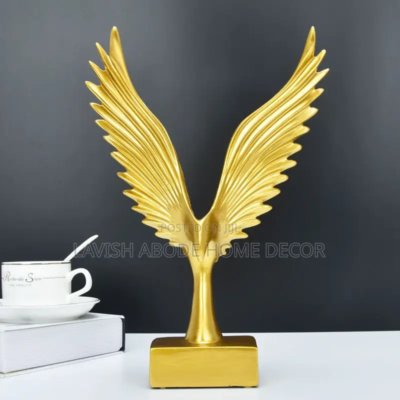 Eagle Wings Sculpture Gold Decor for House and Office Gift